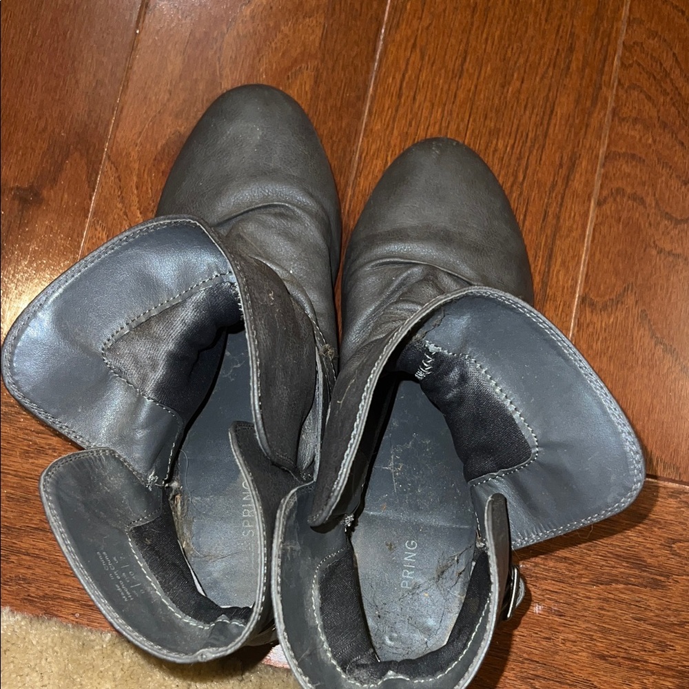 Gray Ankle Boots